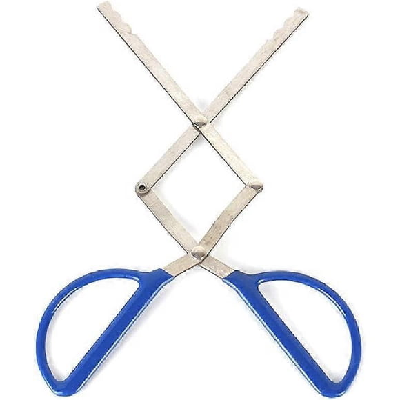 Pinces à Charbon, Pinces à Bois de Charbon, Pinces à Charbon, Pinces à Feu Extérieures, Bleu (7 x 23.8 cm)
