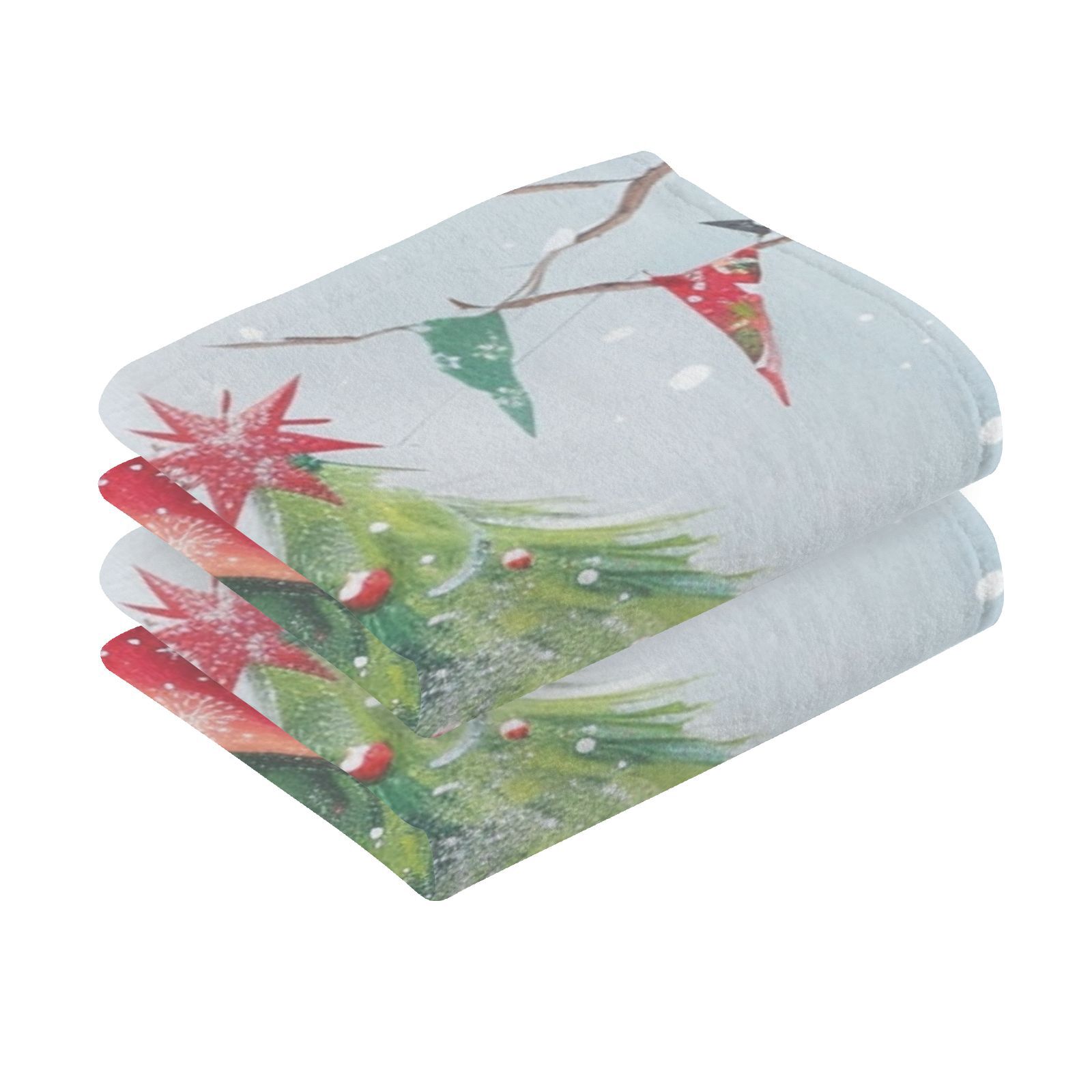 Gnomes Christmas Trees Hand Towel Bath Towels Face Towels Cotton Absorbent for Home Hotel Spa Swimming Yoga Sports Decorative Towel Set of 2