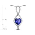 thumbnail image 3 of Star K� 8mm Simulated Tanzanite Heart Infinity Loop Pendant Necklace, 3 of 9