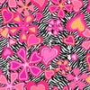 Creative Cuts Cotton 72" x 44" Zebra Heart Fabric, 1 Each