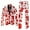 White, variant on Men's Valentine's Day Long Sleeve Slim Fit Two-Piece Suit Set – Heart Printed Lightweight Blazer Coat & Matching Pants with Multi Pockets for Holiday Party Events
