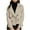 Khaki, variant on Women Crop Double Breasted Trench Coat Raglan Sleeve Work Office Cropped Jacket With Pockets