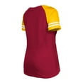 thumbnail image 3 of Women's New Era  Burgundy Washington Commanders Raglan Lace-Up T-Shirt, 3 of 3