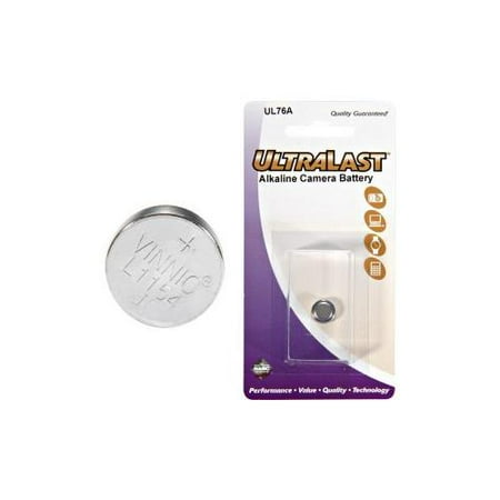 Ultralast UL76A 76A Photo Button Battery Retail Pack - Single