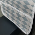 thumbnail image 3 of Muted Colors Microwave Oven Cover, Creative Geometric Pattern with Simple Diamond Check Rhombuses, Water Resistant Organizer with Pockets for Kitchen, 36" x 12", Pale Slate Blue Eggshell, by Ambesonne, 3 of 4