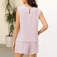 thumbnail image 4 of Yuyuzo Ensemble 2 Pcs pour Femmes Tenues d'Été Décontractées Col Rond Débardeur Basique Shorts Larges avec Poches, 4 of 6