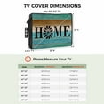 thumbnail image 3 of Outdoor TV Cover 48 to 50 Inches, Turquoise Brown Wood Grain Farmhouse Vintage HOME Waterproof and Weatherproof TV Cover with Remote Control Pocket, Flat Screen TV Cover Protector for Outside TV, 3 of 6