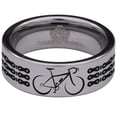 thumbnail image 2 of Bike and Chain Tungsten Carbide Ring, 2 of 9