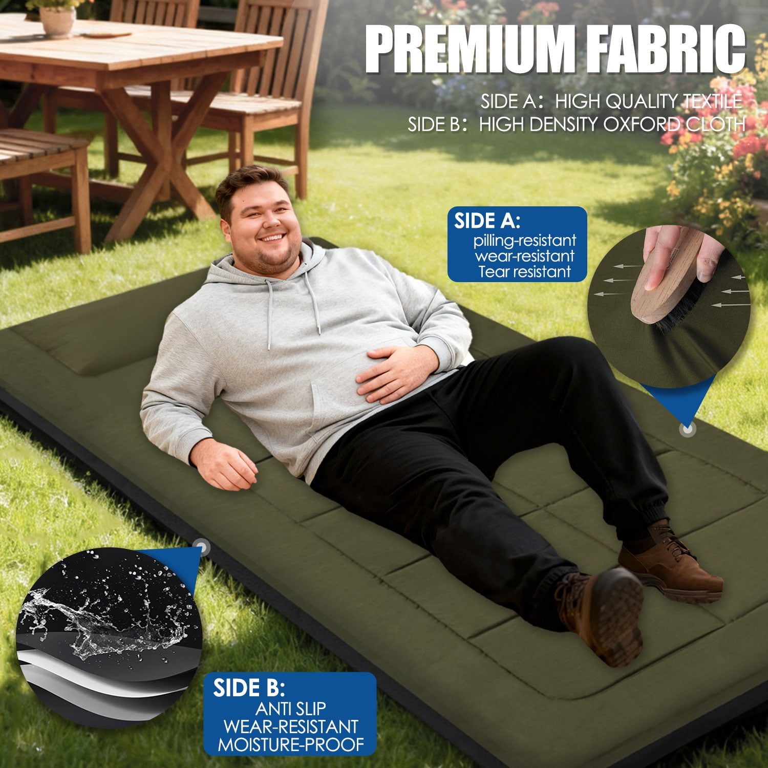 Floor Mattress  Camping Cot Mattress 80" x 36"  XXL Sleeping Pad Versatile Japanese Tatami Futon Pad for Home Outdoor