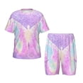 thumbnail image 1 of Balery Purple Sparkling Butterfly Conjunto de Pijama Infantil de Manga Corta con Estampado – Ropa de Dormir de Algodón Suave-4X-Large, 1 of 6
