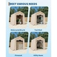 thumbnail image 5 of M optimized 6x8ft Portable Storage Shed with Roll-Up Door & Vent, Heavy-Duty Outdoor Carport Shelter Waterproof PE Tarp, for Motorcycle & Tools, 5 of 7