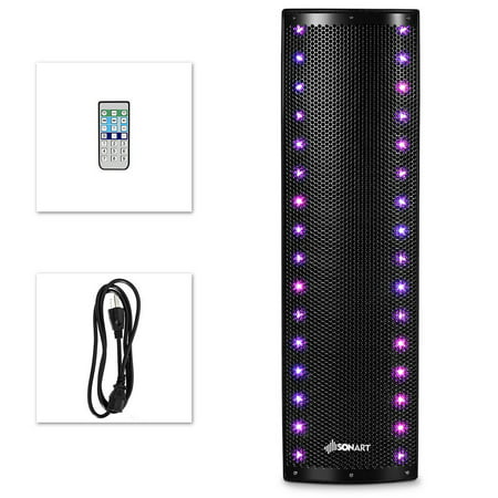 Sonart 1000W Bi-Amplified Bluetooth Speaker PA System with 3-Channel & Dual LED (Best Pa System For Home Use)