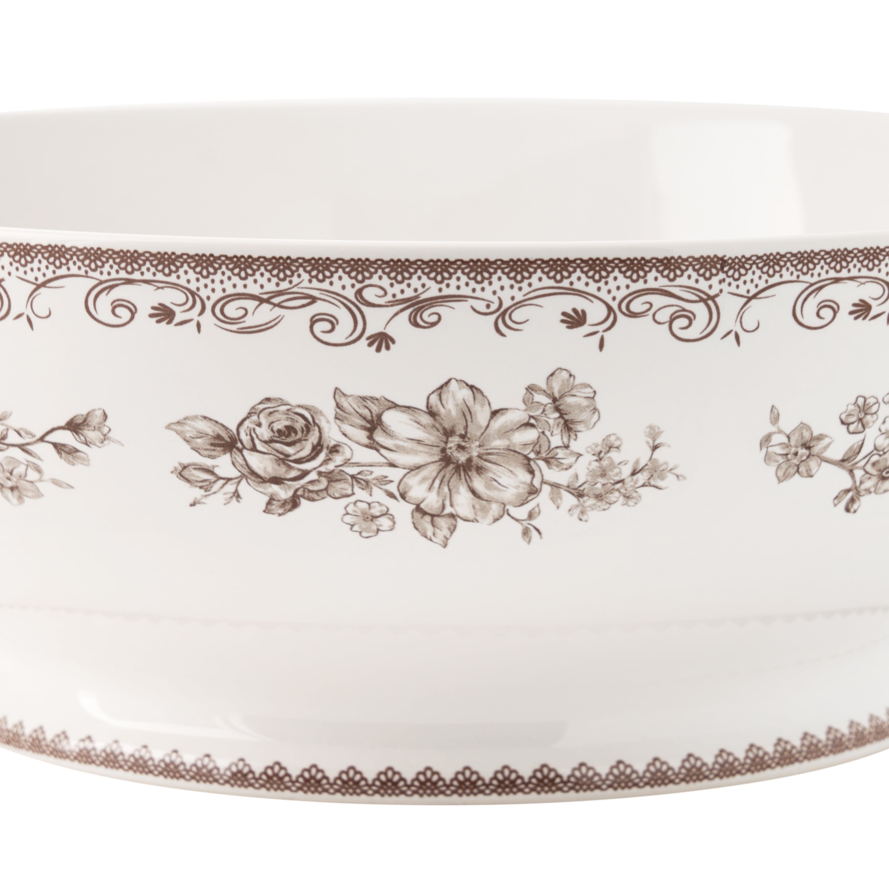 The Pioneer Woman Agatha Stoneware 11-inch Serving Bowl, Brown