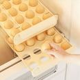 thumbnail image 3 of 2 Tier 32 Drawer Egg Storage Box Plastic Kitchen Refrigerator Container Organizer Tray, 3 of 4