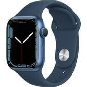 Restored Apple Watch Gen 7 Series 7 45mm Blue Aluminum - Abyss Blue Sport Band MKN83LL/A (Refurbished)