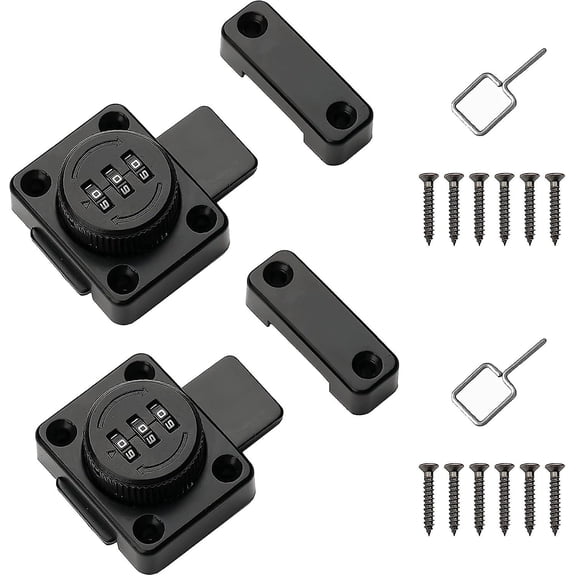Loquet de Mot de Passe pour Armoire, Serrure Sans Clé pour Armoire, Loquet de Combinaison, Serrure à Combinaison, Facile à Installer, Serrure de Confidentialité, pour Porte Unidirectionnelle, Cabine