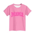 thumbnail image 4 of Zpanxa T-Shirts pour Tout-Petites Fille Imprimé Fête des Mères Col Rond Manches Courtes Haut Polyester Spandex 10-11 Ans, 4 of 5