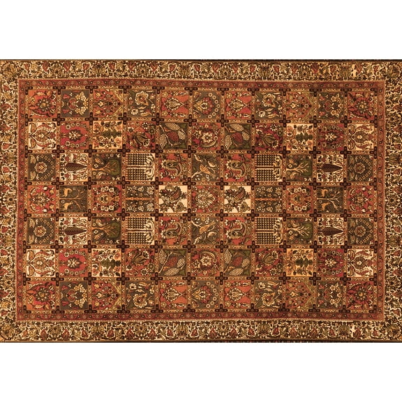 Ahgly Company Indoor Rectangle Persian Orange Traditional Area Rugs, 5' x 7'