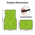 thumbnail image 5 of Zufioo Lime green glitter Print Car Floor Mats Four-piece Set, Car Interior Accessories - Corrosion-resistant, Non-Slip, Suitable for Cars, Trucks, Vans, 5 of 7