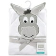 thumbnail image 3 of Hudson Baby Infant Cotton Animal Face Hooded Towel, Happy Donkey, One Size, 3 of 5