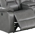 thumbnail image 4 of Benjara Lof Power Reclining Sectional Sofa Set, USB Port, Gray Gel Faux Leather, 4 of 5