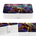 thumbnail image 4 of Turtle PU Leather Earring Organizer Box with Removable Compartment, Display Case, and Bracelet Holder - Portable Storage Solution, 4 of 6