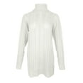 thumbnail image 5 of Women's Sweater Dress Autumn Winter New Slim Knit Dress Turtleneck Cable Pattern Long Sleeve Knitted Gown Dress, 5 of 5