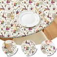 thumbnail image 4 of White Christmas Star and Gift Pattern Round Fitted Tablecloth with Elastic Edge,Dining Table Cover Waterproof,Outdoor Round Tablecloth for Camping,Dining,Indoor and Outdoor, 4 of 7