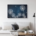 thumbnail image 2 of PixonSign Canvas Print Wall Art White Dandelions on Blue Background Botanical Plants Digital Art Modern Art Farmhouse/Country Group Relax/Calm Multicolor Cool for Living Room, Bedroom - 24"x36", 2 of 5