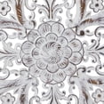 thumbnail image 5 of DecMode Traditional White Wood Carved Filligree Medallion Pattern Wall Décor , 36"W x 36"H, 5 of 14