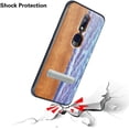 thumbnail image 6 of Labanema Nokia 7.1 2018 Case, Nokia 7.1 2018 Cover with Metal Kickstand, Natural Wood TPU Cover, Anti Scratch Case for Nokia 7.1 2018 (Waves), 6 of 7