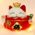 thumbnail image 1 of Adornos de gato de la decoración de coche chino Fengshui fortuna estatua de escultura oriental para tienda de oficina decoración de Medio Macarena Estatua del gato de la suerte, 1 of 8