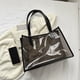 thumbnail image 3 of Bolsas de hombro casuales para mujer Bolsas de moda de PVC transparente (negro) Likrtyny  Para Estrenar, 3 of 9