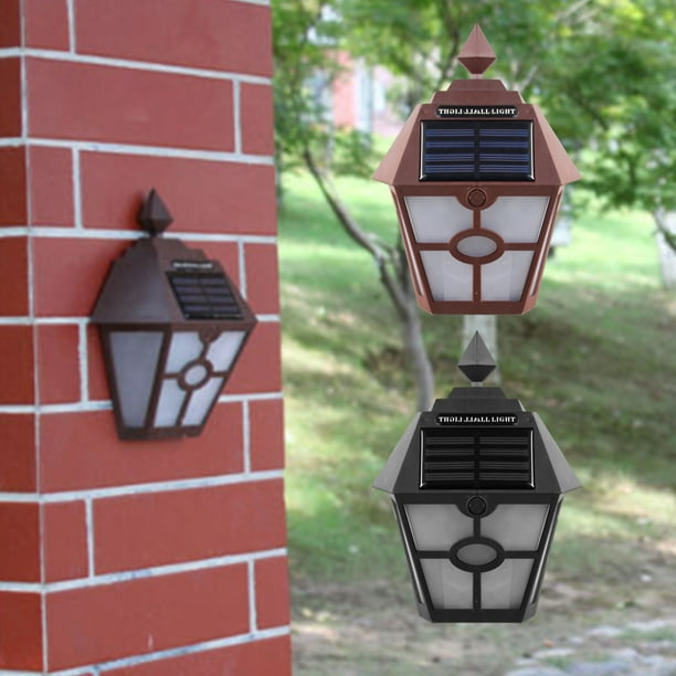 Fiudx Aplique Solar de Pared, Diseño Moderno, Resistente Al Agua Ip65, Lámpara de Exterior de Bajo Consumo, Control Automático de Luz, Decoración de Jardín, Fácil Instalación, Tamaño 14 X 19 Cm