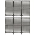 thumbnail image 3 of vidaXL Room Divider 3 Panels Grey Poly Rattan, 3 of 5