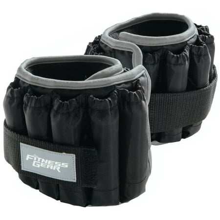 Fitness Gear 5 lb Ankle Weights - Pair Black