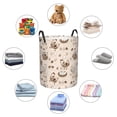 thumbnail image 4 of Fuzoiu Chicken With Floral Print Circular Hamper,Laundry Basket with Handle,Collapsible Laundry,Dirty Clothes Storage Basket,for Bedroom Bathroom Dorm Living Room-Medium, 4 of 6