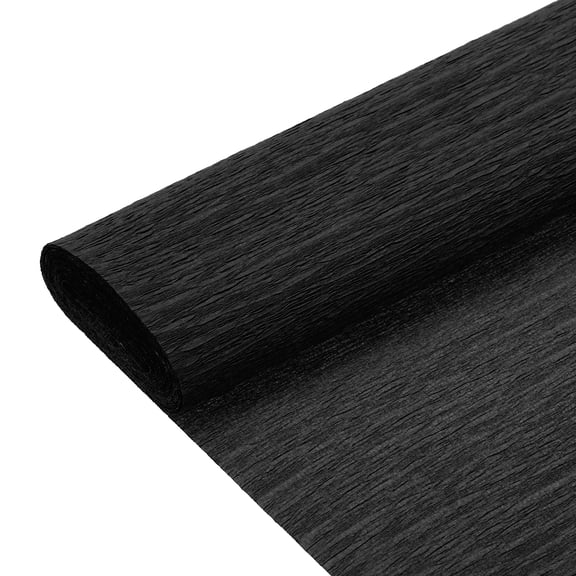 Uxcell 6Pcs Crepe Paper Roll 8.2ft Long 9.84 Inch Wide for Wedding Ceremony Various Large Festivals Decoration, Black