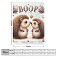 thumbnail image 4 of Orinice Hedgehogs Love Warm Lightweight Blanket Soft Fleece Blankets All Seasons Decor Cow Gifts Blanket 60x80in, 4 of 6