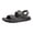 Black, variant on Mens Sandals with Convertible Back Strap Classic Vintage Casual Double Buckles Leather Orthopedic Beach Slides Summer Shoes Black Size 8.5