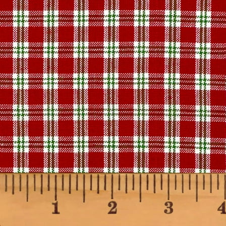 JCS Merry and Bright 4 Plaid Homespun Cotton Fabric Sold by the Yard