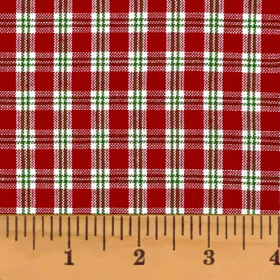 JCS Merry and Bright 4 Plaid Homespun Cotton Fabric Sold by the Yard