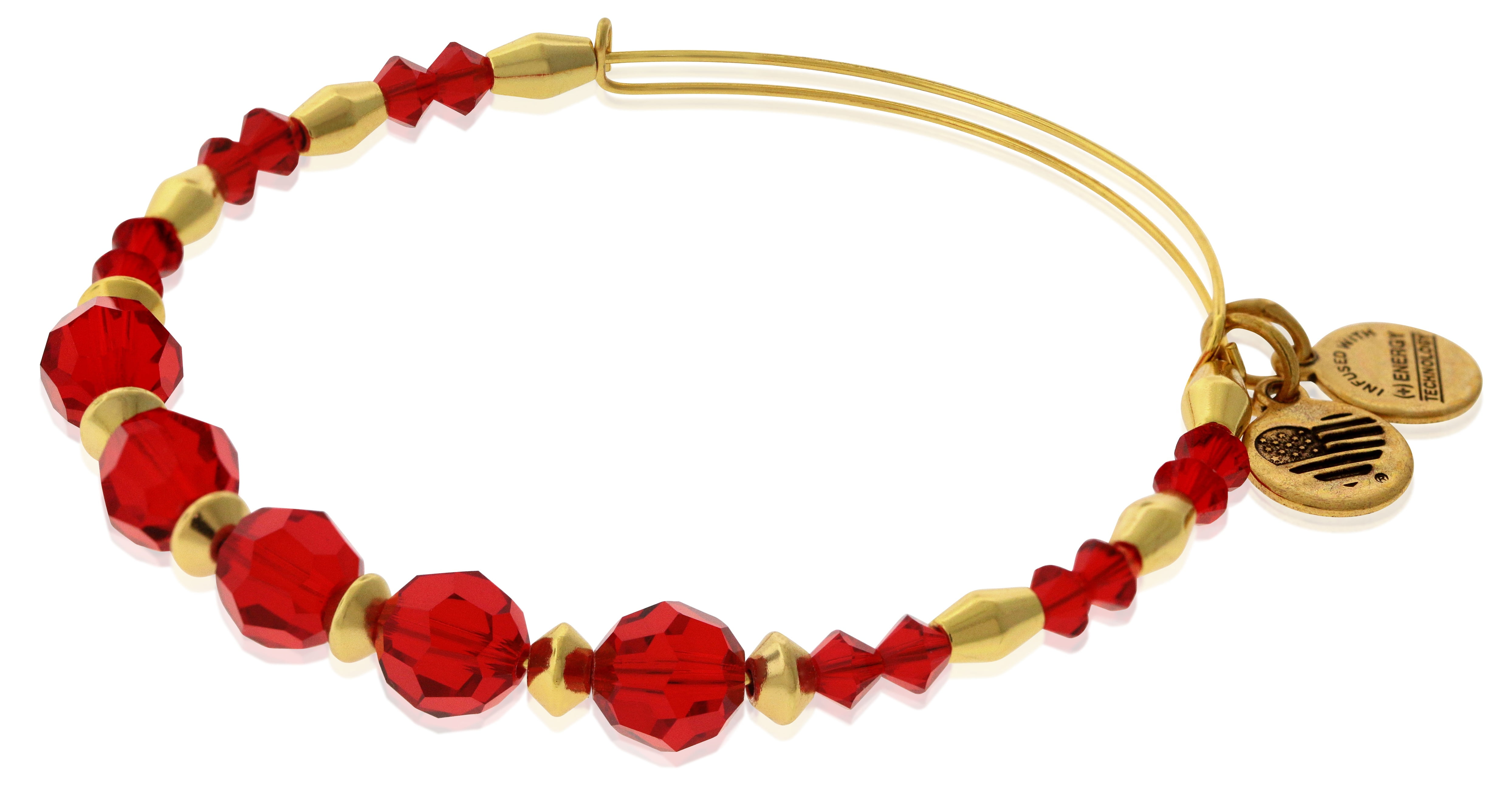 Poppy Beaded Gold Bangle with Swarovski Crystals A18EBSWO1SG