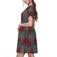 thumbnail image 2 of Vsdgher Coccinelle pour Femmes Été 2025 Robes Midi Décontractées Légères Manches Courtes Col Rond Robe de Plage, 2 of 6