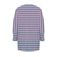 thumbnail image 6 of tarylea 3/4 Length Sleeve Tops for Women Crew Neck Striped T Shirts Casual Basic Tees Loose Fitted Shirts Blouses, 6 of 6