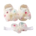 thumbnail image 5 of Baby Girl Soft Sole Net Yarn Bowknot Princess Shoes with Headband Set, 5 of 5