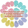 thumbnail image 2 of ToBeInStyles Pack of 4 Newborn Infant Baby Ultra-Soft Cotton Anti-Scratch Mitten Gloves - Floral Pastel, 2 of 8