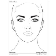 Sally-Ann Lynch Training Tried and Tested Practice Board - Female 0016, Face Painting Practice and Display Tool, Reusable