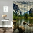 thumbnail image 2 of Fenyluxe River Rocks Mountains Pretty Shower Curtain Bathroom Decor 100% Polyester Washable with Hooks 60x72, 2 of 7