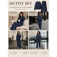 thumbnail image 4 of DOKOTOO Womens Sweatsuits 2 Piece Outfits Oversized Fleece Zip up Long Sleeve Sweatshirt with Wide Leg Sweatpants Tracksuit Lounge Sets, 4 of 11